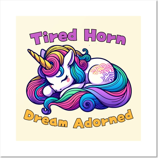 Tired unicorn Wall Art by Japanese Fever